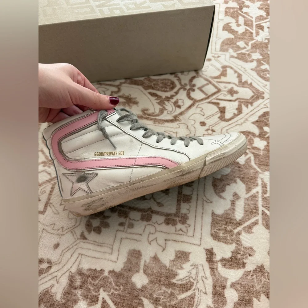 Women's Golden Goose Classic Slide High Top Sneakers - Picture 6 of 16